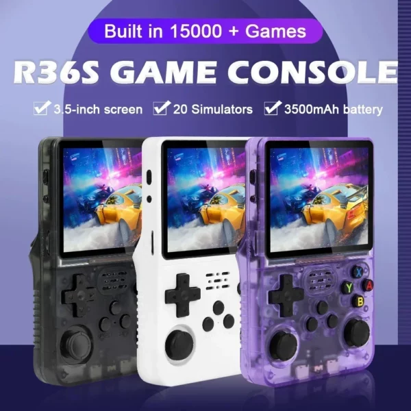 R36S Retro Handheld 3.5 Inch Screen Game Console R35S Open Source Linux System 15000+ Games Portable Video Player R36s Console – Image 4