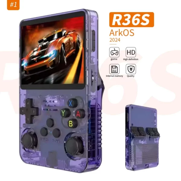 R36S Retro Handheld Video Game Console System 3.5 Inch IPS Screen Mini Video Player 64GB Classic Gaming – Image 5