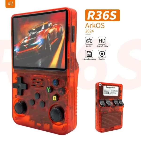 R36S Retro Handheld Video Game Console System 3.5 Inch IPS Screen Mini Video Player 64GB Classic Gaming – Image 4