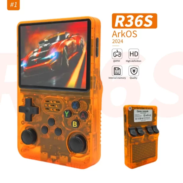 R36S Retro Handheld Video Game Console System 3.5 Inch IPS Screen Mini Video Player 64GB Classic Gaming – Image 3